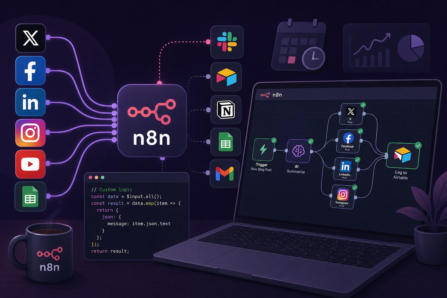Automating Social Media with n8n: The Free Alternative to Zapier