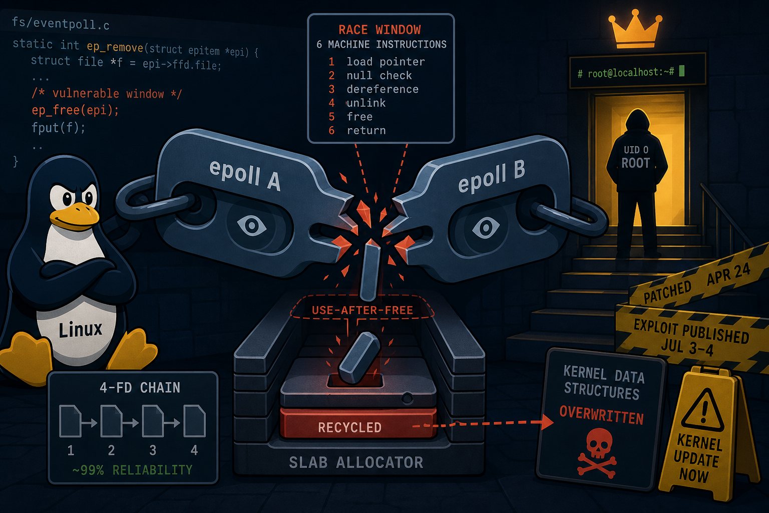 Bad Epoll (CVE-2026-46242): Any Linux User Can Grab Root