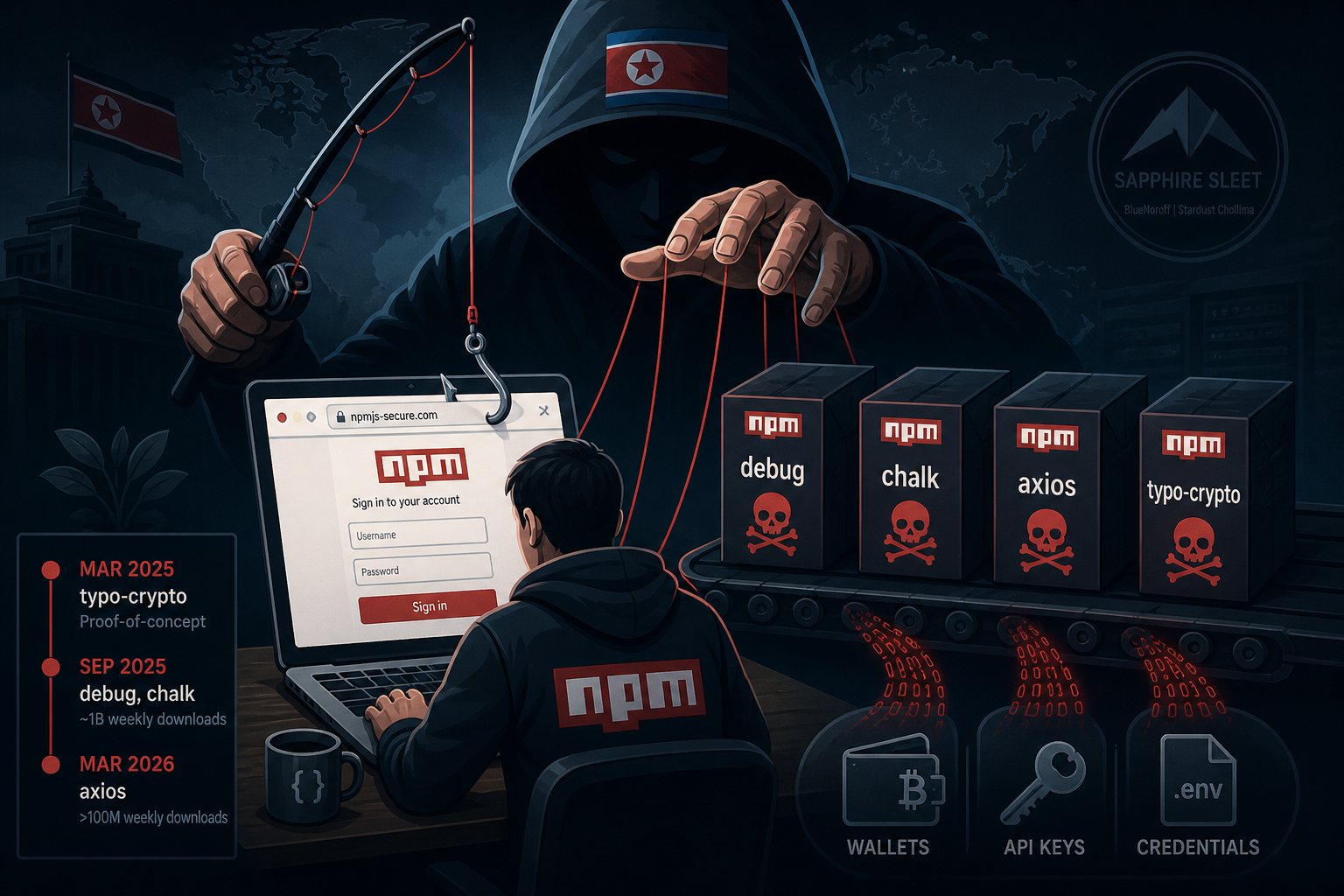One Phished Maintainer, Four Poisoned Packages: Amazon Names North Korea in npm Supply Chain Campaign