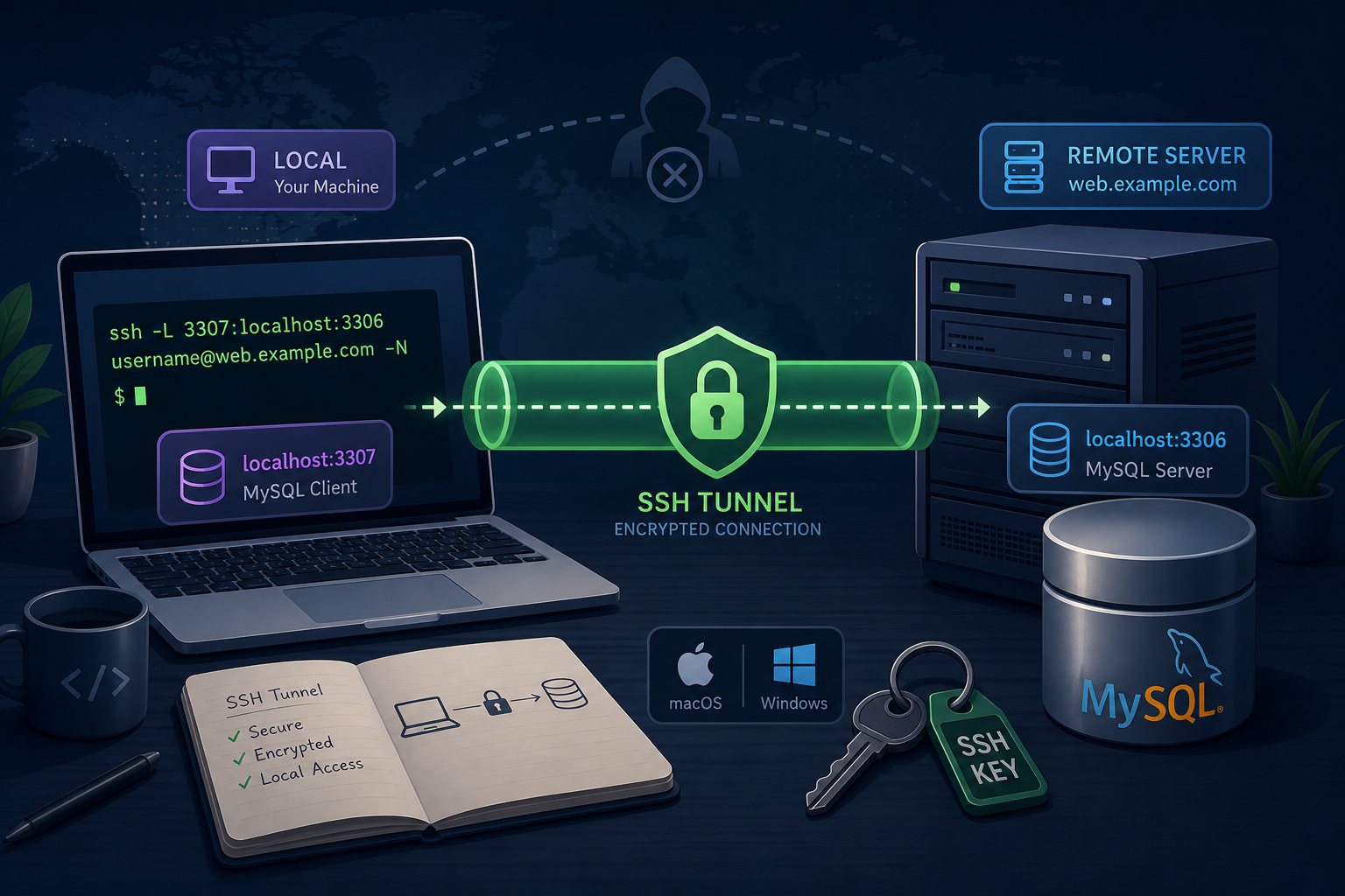Secure MySQL Access with SSH Tunnels: Complete Guide for Mac and Windows