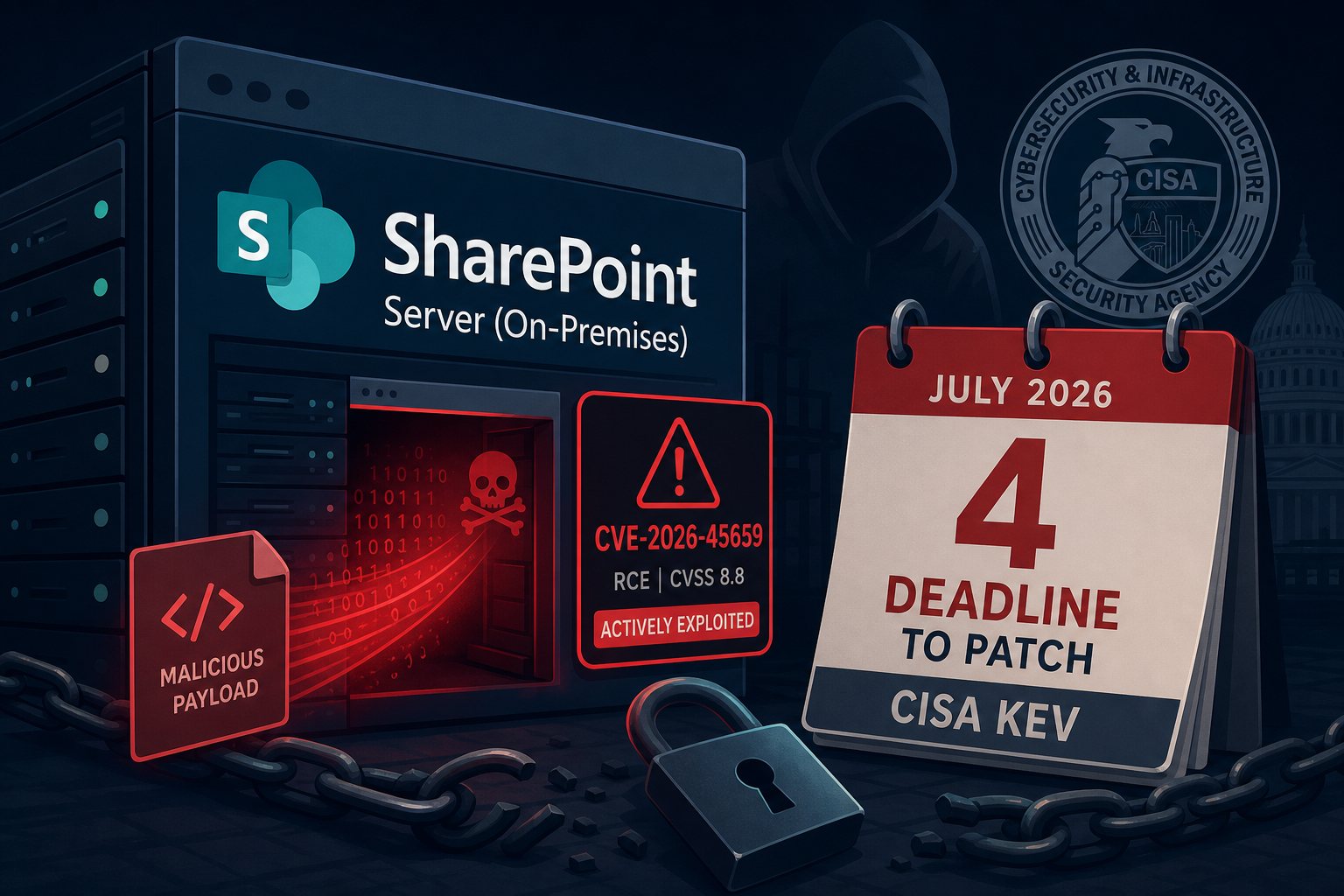 SharePoint RCE CVE-2026-45659: CISA Gives You Until July 4 to Patch